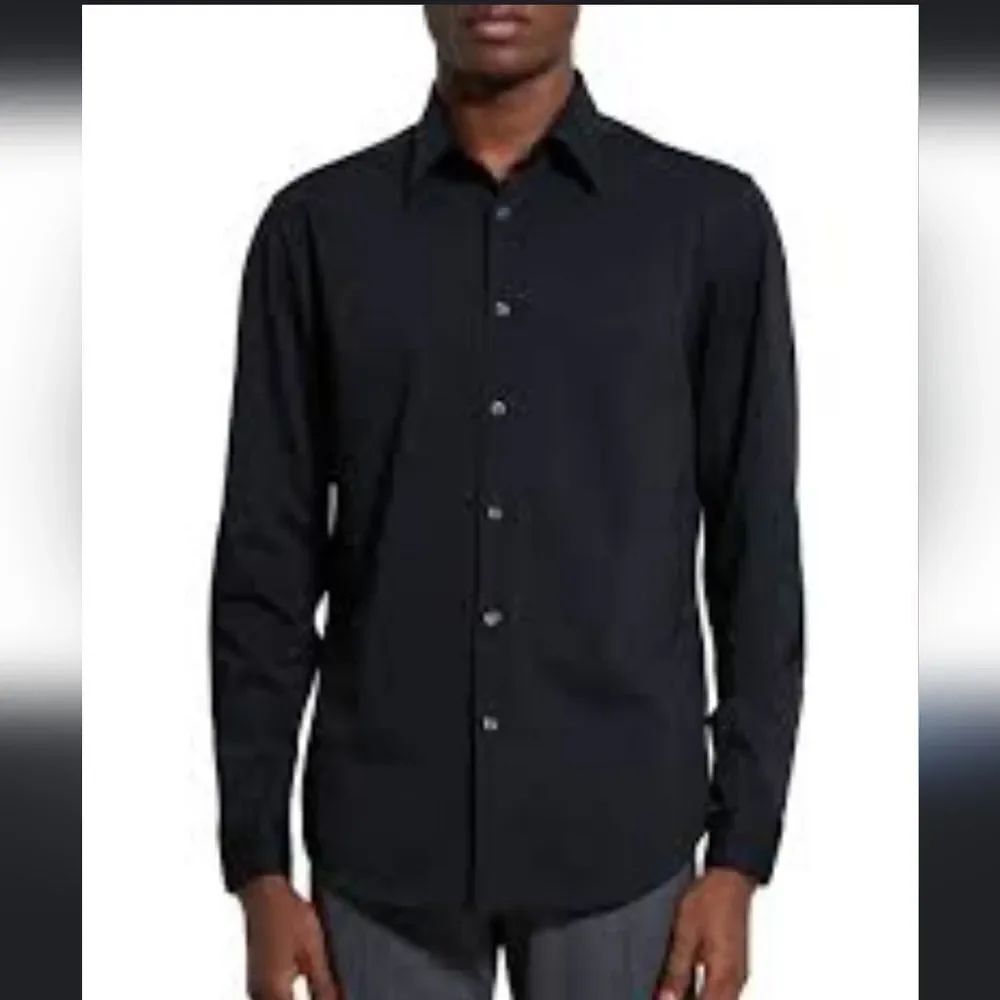 STAFFORD MEN'S SLIM FIT LONG SLEEVES WRINKLE FREE POPLIN DRESS SHIRT